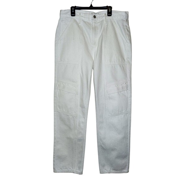 AGOLDE Women’s Cooper Cargo ORG Cotton Utility Jeans in Milkshake Size 29 EUC! - Picture 2 of 8